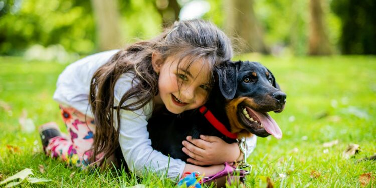 let op de gevaren van honden bij kinderen