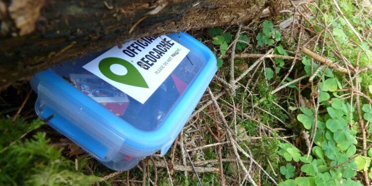 geocaching en kinderen, zoek en vind